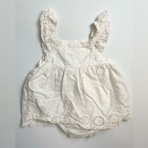 🩵 4/$20 Gap Kids Eyelet Casual Bodysuit Twirl Dress - White
